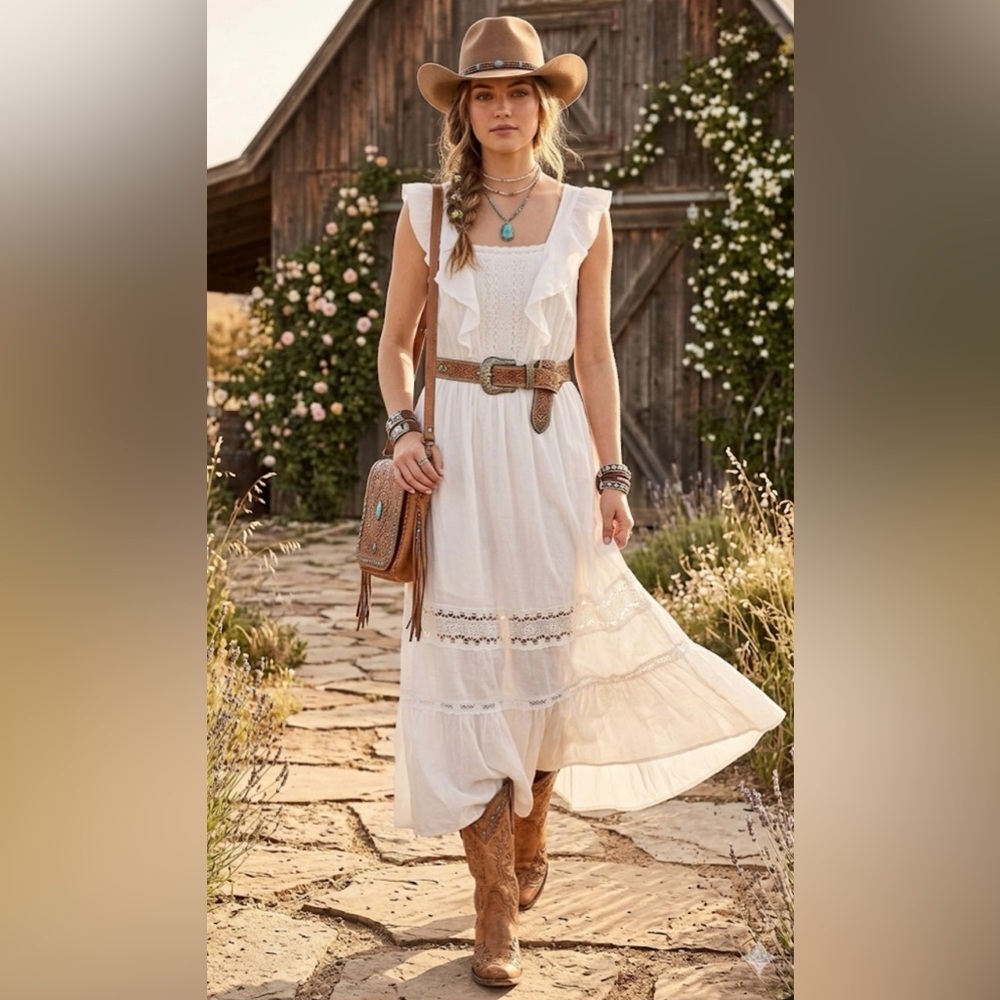 Mossimo Women's White and Cream Dress size small beautiful dress